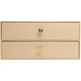 Exacompta 30602E Schubladenbox 2 Schubladen 17x35,5x27 cm für DIN A4 Maxi, Office by Me - Beige