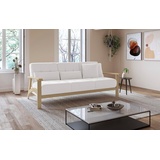 sit&more 3-Sitzer »Billund«, Armlehnen aus Buchenholz in natur, verschiedene Bezüge und Farben weiß
