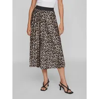 VILA Plisseerock VINITBAN PRINT SKIRT - NOOS schwarz M (38)