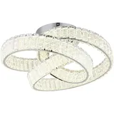 GLOBO Deckenleuchte 1 LED Kristalle silberfarben