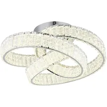 GLOBO Deckenleuchte 1 LED Kristalle silberfarben