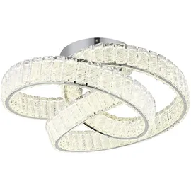 GLOBO Deckenleuchte 1 LED Kristalle silberfarben