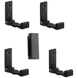 BAYLI Regal 5 Stück multifunktionaler Klapphaken, Faltbare Wandhaken, 90° Grad schwarz