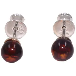 Paar Ohrstecker »Schmuck Geschenk Ohrschmuck Bernstein«, Made in Germany - mit Bernstein, 69772860-0 silberfarben-cognac + cognac