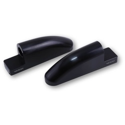 HIGHSIDER CNC Verkleidungsspiegel Adapter FB-1 lang, schwarz, Set, schwarz