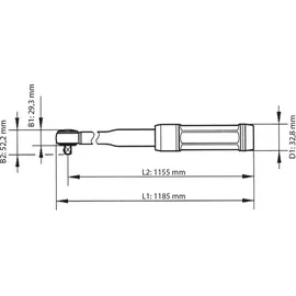 TECPO Drehmomentschlüssel 3/4" Werkstatt-Profi 140-700 Nm,