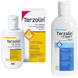 Terzolin Lösung 2% + Expert Shampoo bei trockener Kopfhaut