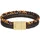 Boss SPHERE MIXED Lederarmband mit Onyx oder Tigerauge braun 19 cm
