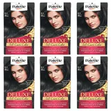 6x Schwarzkopf Poly Palette Deluxe Creme Coloration "E-1 Dunkler Meteorit" NEU