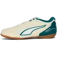Puma Truco IV Hallen-Fußballschuhe Kinder Sugared Almond/Puma White/Emerald Ice/Mint Jelly 36