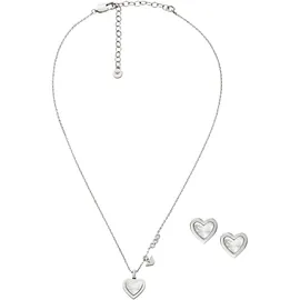 Emporio Armani Damen Silberfarbene Messing-Halskette, EGS3228SET