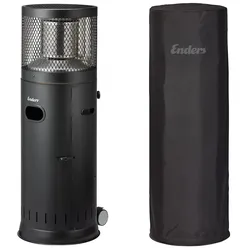 Enders Terrassenstrahler | Heizstrahler Polo 2.0  Black Edition inkl. Abdeckhaub...