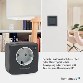 Homematic IP Smart-Home-Steckdose Anthrazit
