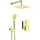 Lomadox Duschsystem Unterputz, mit Mischbox und Regendusche in gold ALPINIA-30