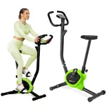 Hop-Sport Heimtrainer Fahrrad HS-010H Rio - Ergometer für Zuhause mit praktischem Trainingscomputer & verstellbarem Sitz, bis 120 kg belastbar, stabiler & platzsparender Hometrainer (Limettengrün)