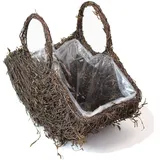 Frank Flechtwaren Pflanzkorb Tasche 42 x 22 x 38 cm 1-tlg. braun