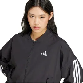 adidas Essentials 3-Streifen Woven Bomberjacke Damen JD5317 - black/white, XS