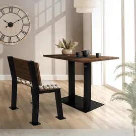 ML-Design Bankgestell 2er Set 10 x 77,5 x 47 cm Stahl schwarz