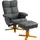 Homcom Relaxsessel Kunstleder 80 x 99 x 86 cm Grau mit Hocker