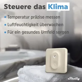 Shelly BLU H&T, Elfenbeinfarben, Temperatur-/Feuchtigkeitssensor