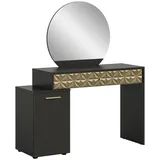 VCM Schminktisch Prisma ca. 117x138 cm Schwarz/Gold