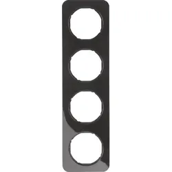 Berker 10142145 Rahmen 4fach R.1 schwarz, glänzend