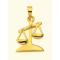 Ketten-Anhänger ADELIA ́S "Damen & Herren 585 Gold Sternzeichen Anhänger Waage", gold, Schmuckanhänger, Damen, Damen, Waage, Gelbgold 585-Gold, Gelbgold 585, Gold, Goldschmuck für Damen & Herren