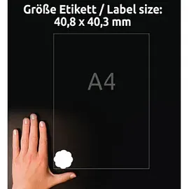 Avery Zweckform Etiketten 5084 weiß 40,8 x 40,3 mm