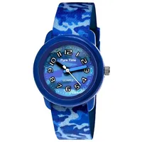 Pure Time Quarzuhr Kinderuhr, Moderne Camouflage Tarn Kinder Textil Armbanduhr, ideal auch als Geschenk