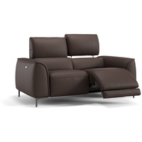 Ledercouch 2-Sitzer COMO Relaxsofa Sofa - Braun