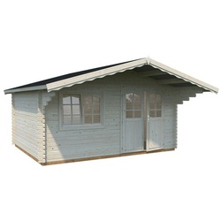 PALMAKO Blockbohlenhaus »Sally«, Holz, BxHxT: 515 x 268 x 530 cm (Außenmaße inkl. Dachüberstand) - braun