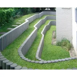 Diephaus Rundpalisade 100 x 20 cm grau