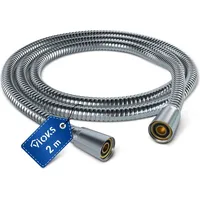 Vioks Brauseschlauch 200 cm Duschschlauch aus verchromtem Edelstahl für