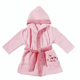 Egeria Babybademantel EGERIA "Pony" Gr. 92, rosa, L:53cm, Walkfrottee, Hausmäntel, mit Kapuze und kleiner Stickerei, Organic Cotton