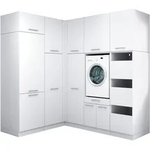 laundreezy Mehrzweckschrank-Set 218 x 238 x 68 cm Weiß