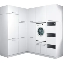 laundreezy Mehrzweckschrank-Set 218 x 238 x 68 cm Weiß