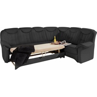 exxpo - sofa fashion Ecksofa »Isabel, L-Form«, mit Federkern, wahlweise mit Bettfunktion und Bettkasten, schwarz
