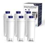 iRhodesy Wasserfilter für DeLonghi DLSC002, Kaffee Filter Water Filter Kompatibel mit DeLonghi ECAM, ETAM, ESAM, BCO, EC. (6er Pack)