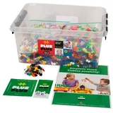 Plus-Plus Education Mix Bausteine-Set 6000 Teile bunt Kunststoff - inkl. Behälter, Inspirationsheft, ab 5 Jahren, waschbar