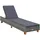 vidaXL Sonnenliege mit Auflage Poly  200 x 55 x 72,5 cm