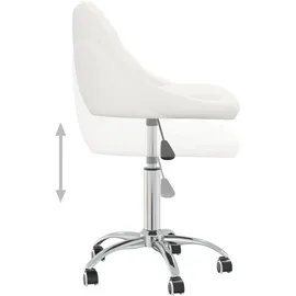 vidaXL Bürostuhl Drehbar Kunstleder Weiß