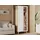 Forte Vitrine Vankka 84,7 x 42 x 201,5 cm Beige/Weiß