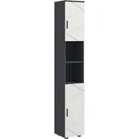 Kleankin Badezimmerschrank schmal, Hochschrank Toilettenschrank mit Verstellbar Regal und