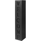 Wiltec Pflanzsäule Welcome 60 x 30 cm Schwarz