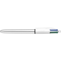 BIC 4-Farben-Kugelschreiber 4 Colours Shine silber Schreibfarbe farbsortiert, 1