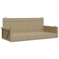 Furnicato Hängebank Beige 119x56x48 cm Poly Rattan