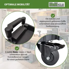 Trutzholm Montagewagen Aluminium/Kunststoff 67,5x40x95 cm schwarz unbestückt