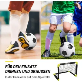 Dunlop Fußballtor Schwarz/Gelb 50 x 44 x 44 cm