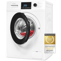 GGV-Exquisit Exquisit Waschmaschine WA59214-340A weiss | 9 kg Fassungsvermögen | Energieeffizienzklasse A | 16 Waschprogramme | Kindersicherung | Startzeitvorwahl