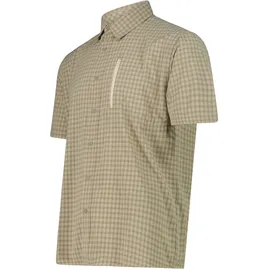 CMP Kurzarmhemd kariert Beige 60
